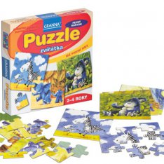 Klub predškolákov: Granna Puzzle Zvieratká 4v1