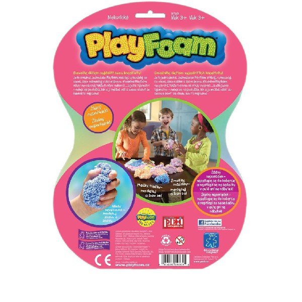PlayFoam penová modelína Basic, 4 farby