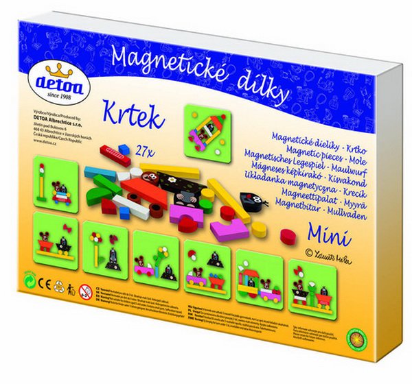 Detoa Magnetické dieliky Krtko mini, 27 ks
