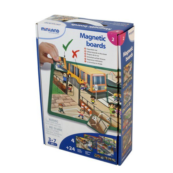 Miniland Magnetické tabuľky - Bezpečne na ceste