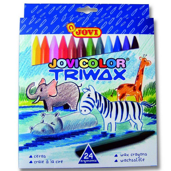 Jovicolor - voskovky trojhranné Triwax, 24 ks