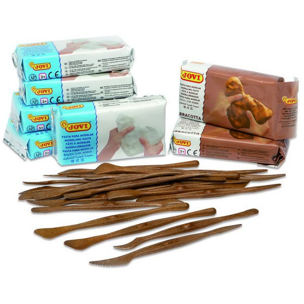 Školský box samotvrdnúca hmota 3500g, 20 špachtlí