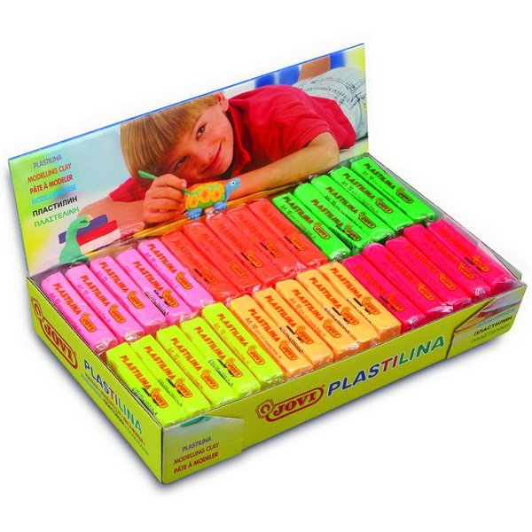 Školská sada Jovi Plastelína neónová 30 x 50g, 6 farieb