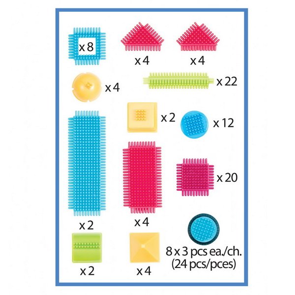 Bristle Blocks Pichľavé kocky, 112 ks
