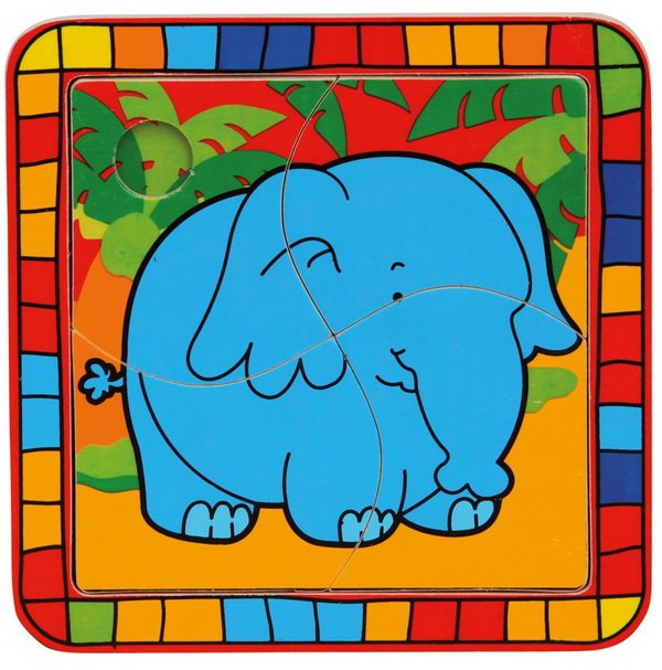 Bino Puzzle Slon, 4 dieliky
