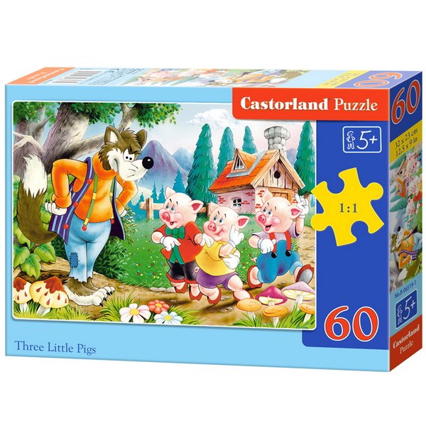 Castorland Puzzle Tri prasiatka, 60 dielikov
