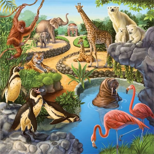 Ravensburger Puzzle Zvieratá,  3v1