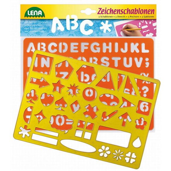 Lena Kresliace šablóny písmenka, symboly 2v1