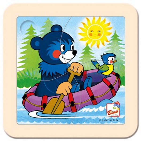 Bino Puzzle Baribal na člne, 4 dieliky