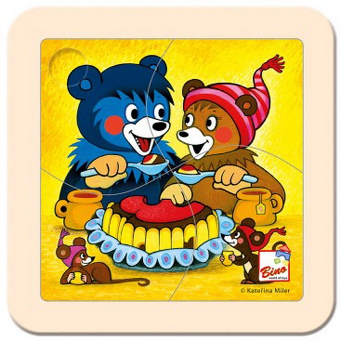 Bino Puzzle Baribal s tortou, 4 dieliky
