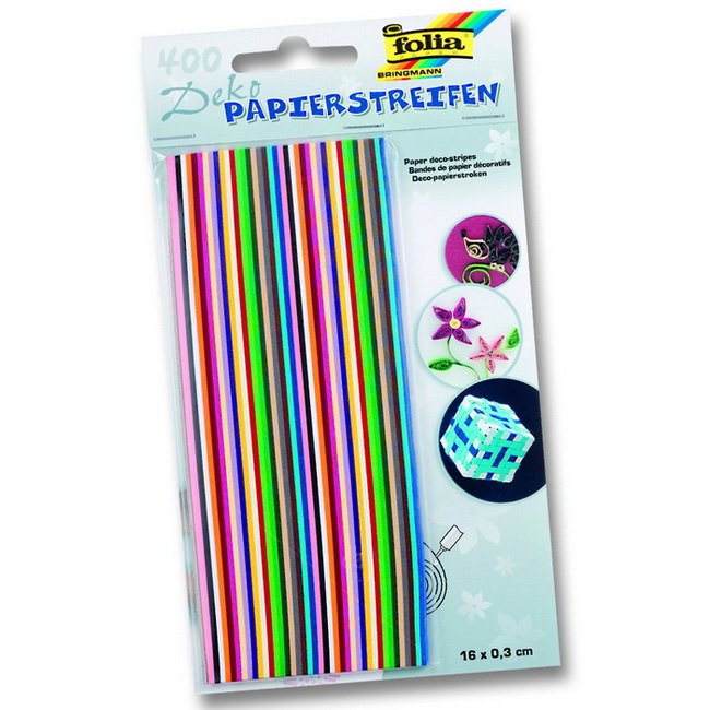 Folia Dekoračné papierové pásiky 160/3 mm, 400 ks