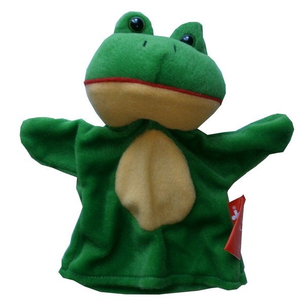 Plyšová maňuška Žaba, 18 cm
