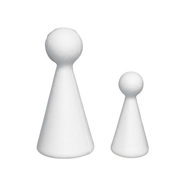 Polystyrénová figúrka na výrobu bábiek, 15 cm
