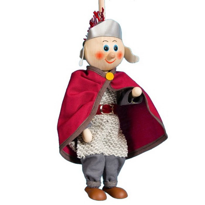 Bábka na tyči bez nití Rytier, 20 cm