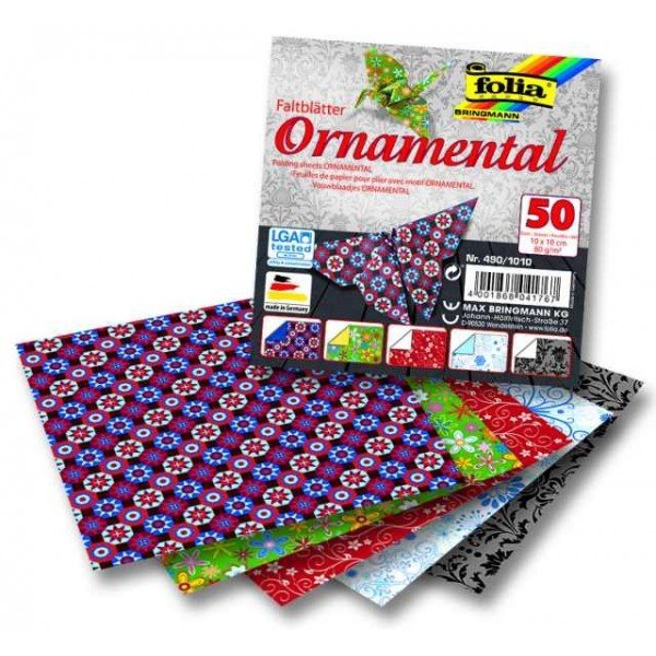 Folia Origami papier Ornamental, 50 ks