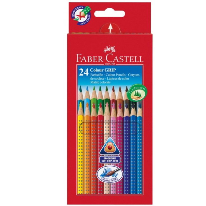 Faber Castell Akvarelové pastelky GRIP, 24 ks