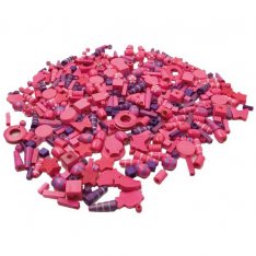 Playbox Korálky drevené ružovo-fialové, 1000 ks