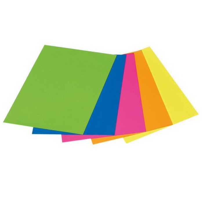Folia Hárky z moosgummi neónové A4, 5 ks