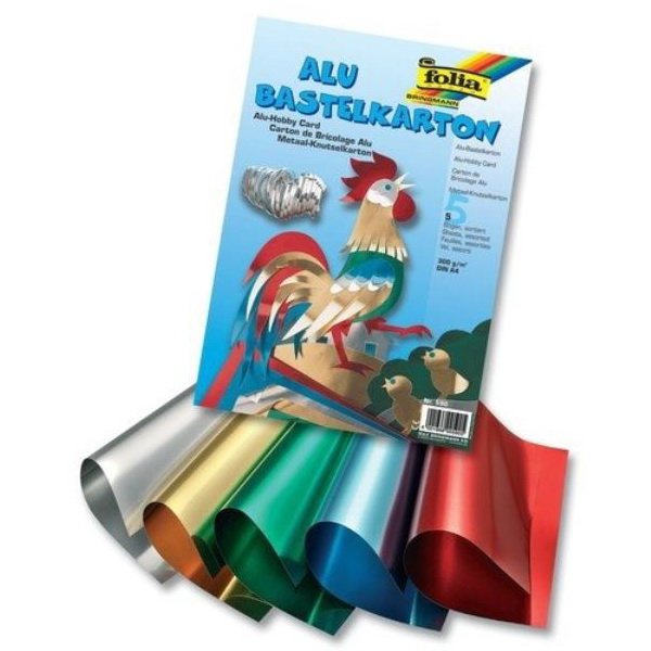 Folia Alu-karton obojstranný A4, 5 ks