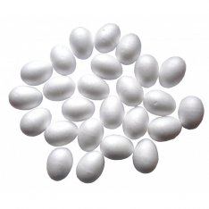 Polystyrénové vajíčka 6 cm, 25 ks