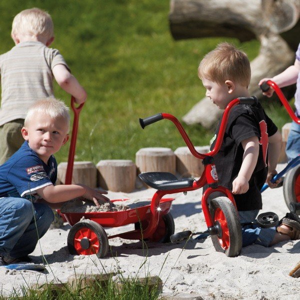 Winther Mini Viking Trojkolka s nosičom, červená
