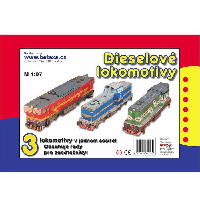 Vystrihovačka Dieselové lokomotívy, 3 modely