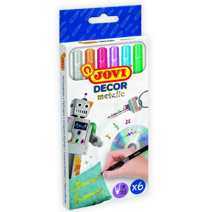Jovi Decor fixky Metalic, 6 ks