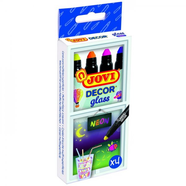 Jovi Decor fixky na sklo NEON, 4 ks