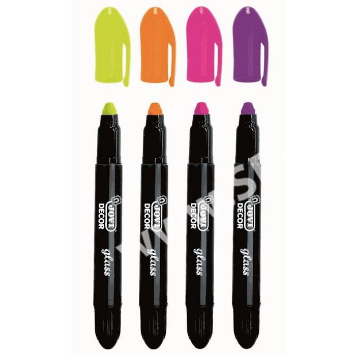 Jovi Decor fixky na sklo NEON, 4 ks