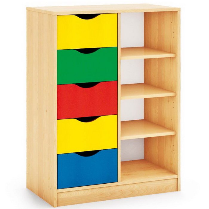 MAXICOLOR Regál kombinovaný, 108 cm