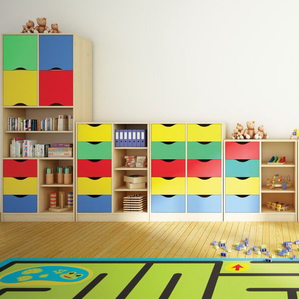 MAXICOLOR Regál kombinovaný, 88 cm