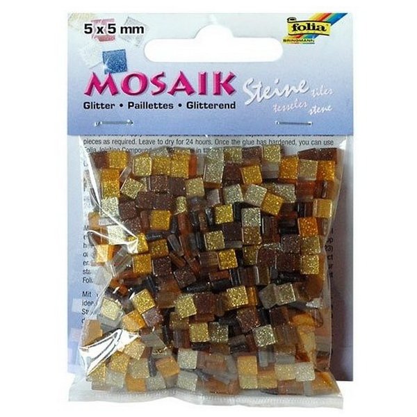 Folia Mozaikové kamienky trblietavé, 5 x 5 mm