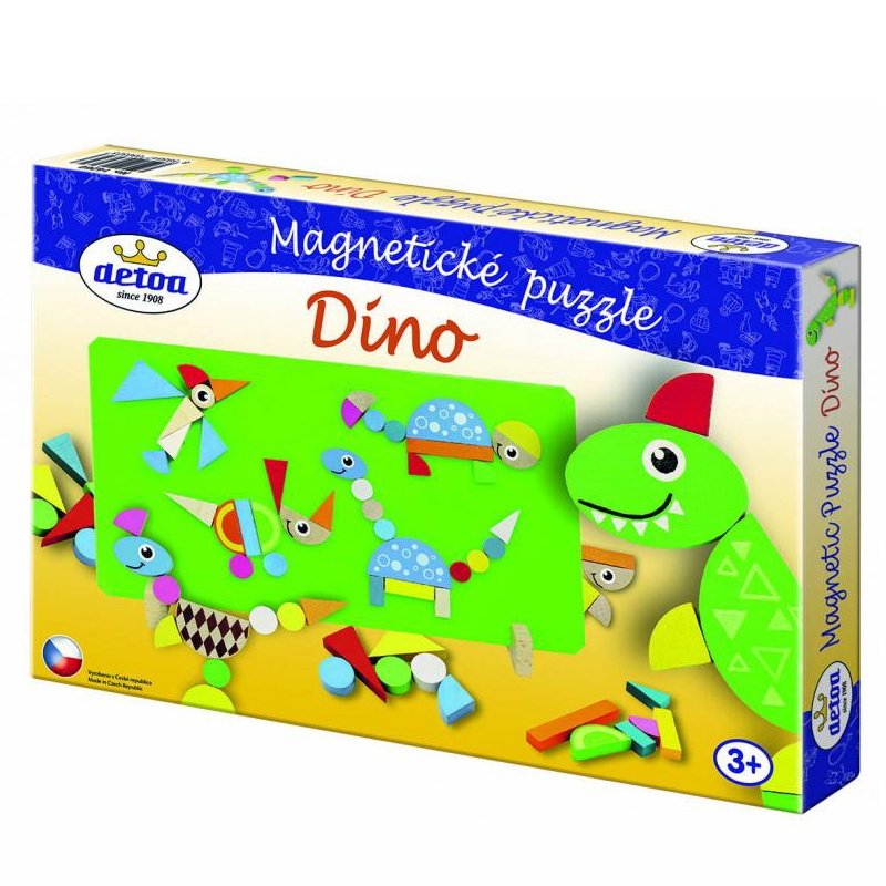 Detoa Magnetické dieliky Dino, 44 ks