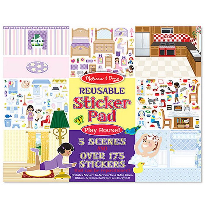 Melissa & Doug - Blok s adhéznymi samolepkami Dom, 175+