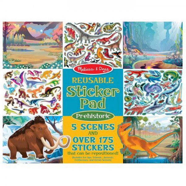 Melissa & Doug - Blok s adhéznymi samolepkami Pravek, 175+