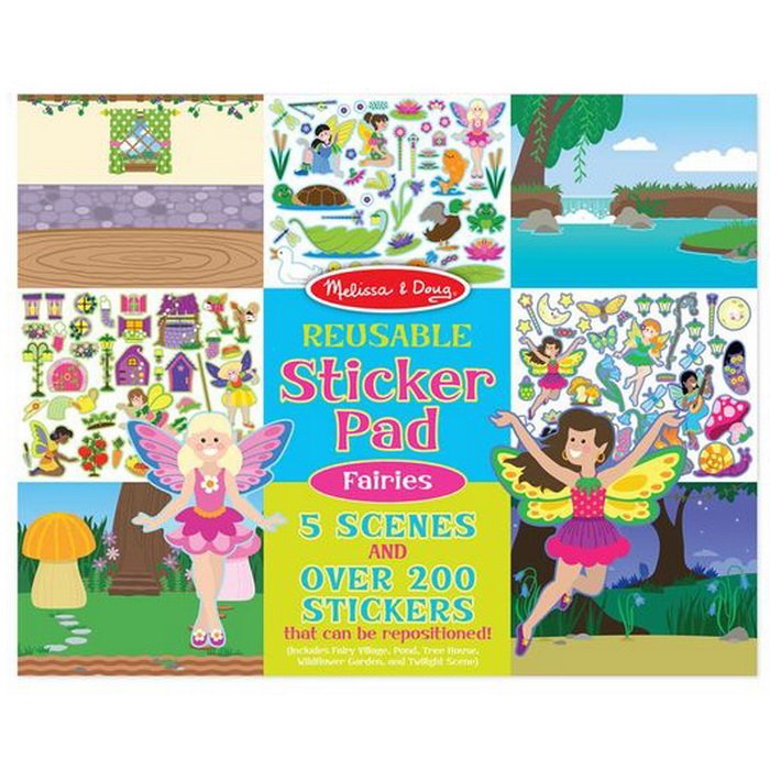 Melissa & Doug - Blok s adheznými samolepkami Víly, 165+