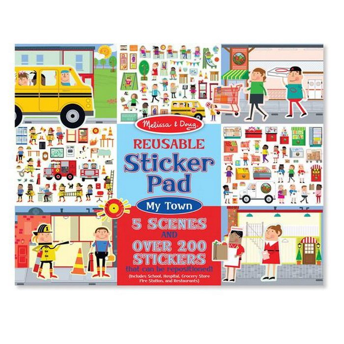 Melissa & Doug - Blok s adhéznymi samolepkami Mesto, 165+