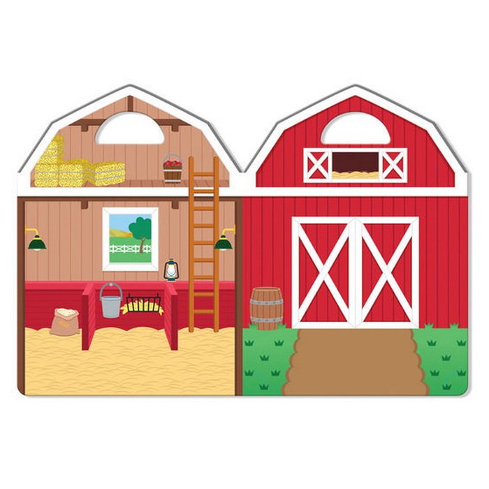 Melissa & Doug - Zošit s adhéznymi samolepkami Farma, 52+