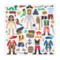 Melissa & Doug - Zošit s adhéznymi samolepkami Piráti, 51+