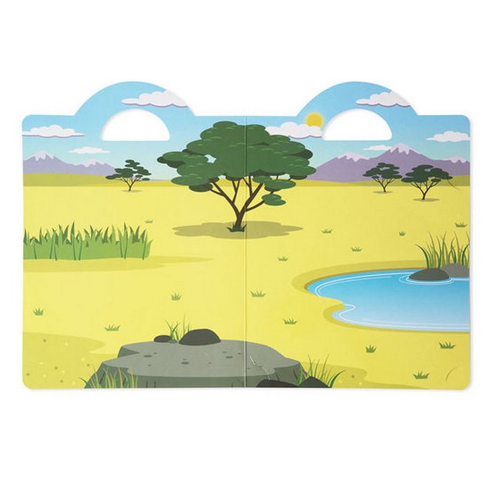 Melissa & Doug - Zošit s adhéznymi samolepkami Safari, 42+