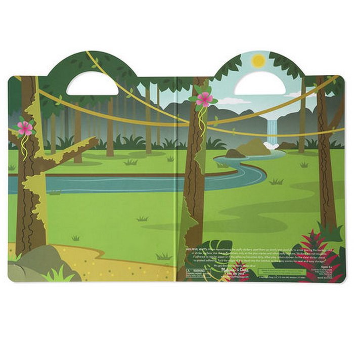 Melissa & Doug - Zošit s adhéznymi samolepkami Safari, 42+