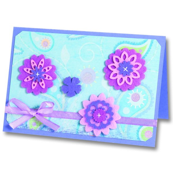 Folia Filcové samolepky kvetiny Sweet, 11 ks