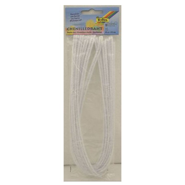 Folia Ženilkové modelovacie drôtiky biele 50 cm, 10 ks