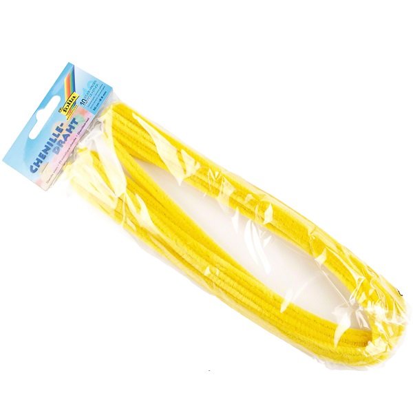 Folia Ženilkové modelovacie drôtiky citronová žltá 50 cm, 10 ks
