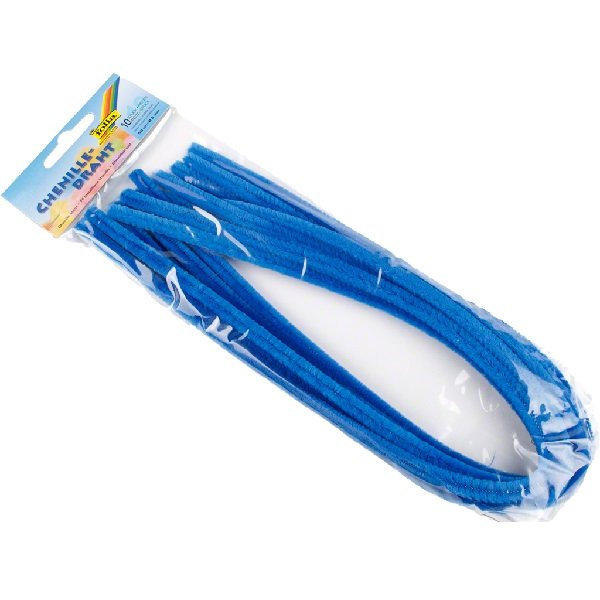 Folia Ženilkové modelovacie drôtiky modrá 50 cm, 10 ks