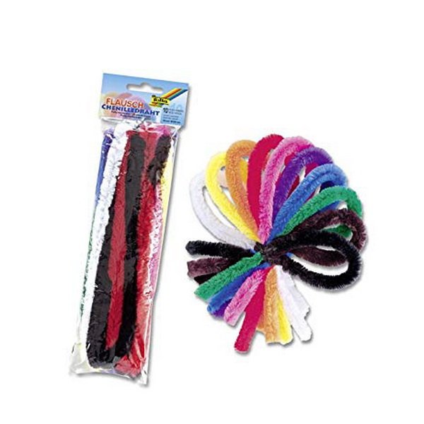 Folia Ženilkové modelovacie drôtiky extra vlnený, 50 cm, 10 ks