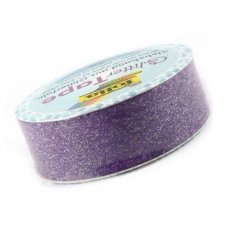 Folia Glitter Tape - dekoračná lepiaca páska - Fialová
