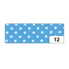 Folia Textilná Fabric Tape dekoračná páska - Modrá s bielymi bodkami
