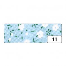 Folia Textilná Fabric Tape dekoračná páska - Modrá s bielymi kvetmi