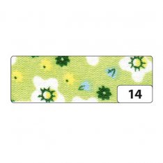 Folia Textilná Fabric Tape dekoračná páska - Zelená s kvetmi
